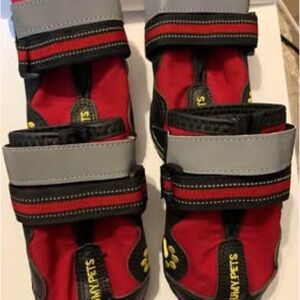 Red and Black Dog Boots